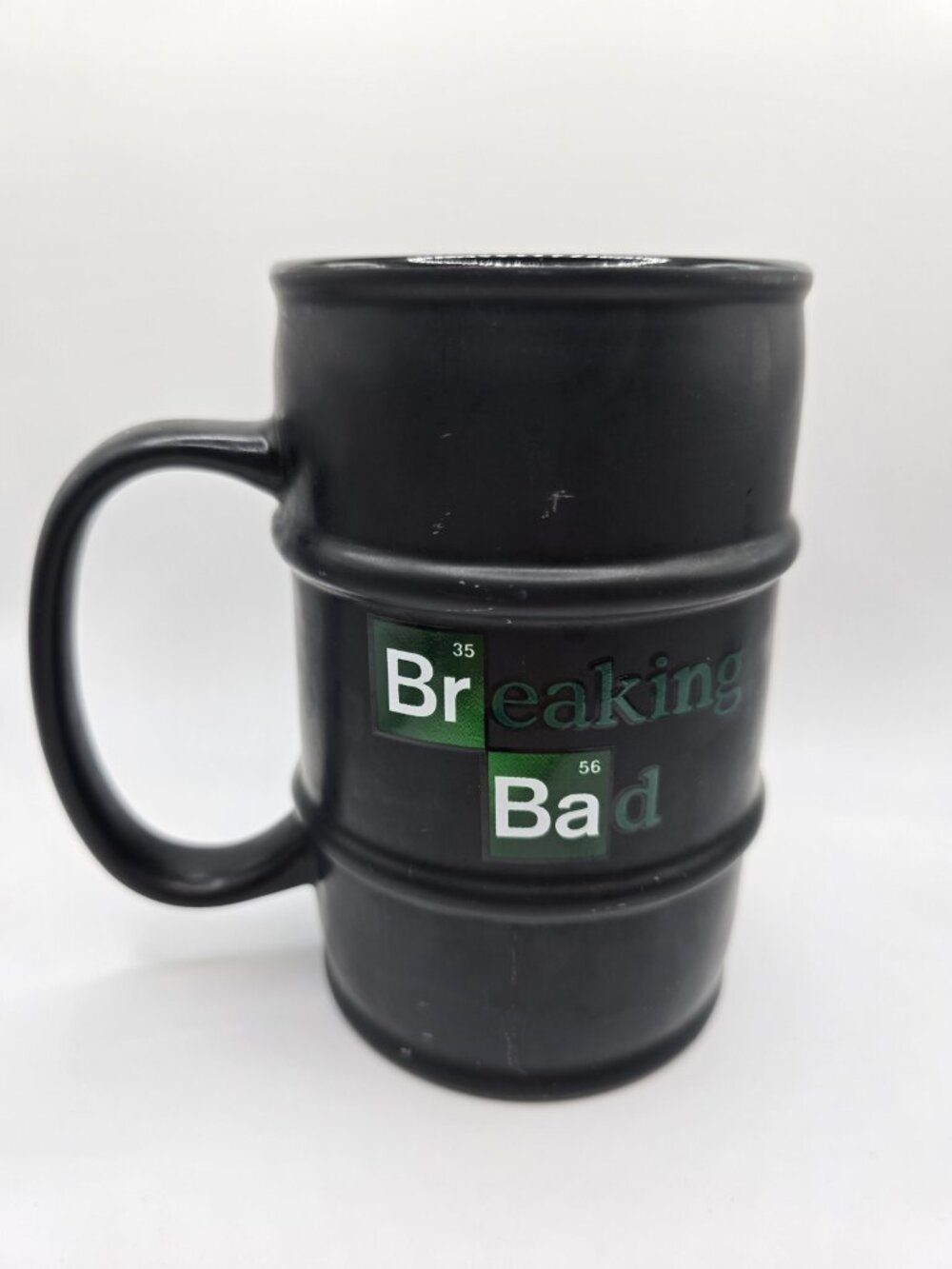2014 Just Funky Black Breaking Bad Barrel Shaped Coffee Mug